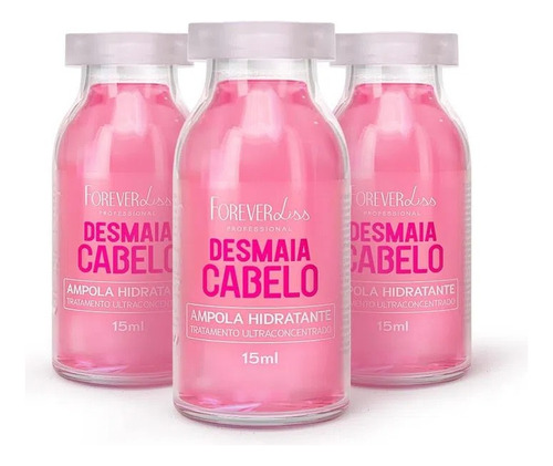 Kit 3 Ampola Desmaia Cabelo 2.0 Forever Liss Fórmula Potente