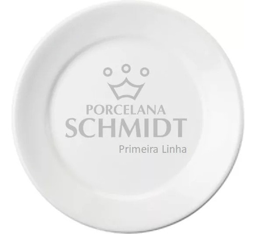 Conjunto Pratos Rasos 12 Pçs Convencional Porcelana Schmidt