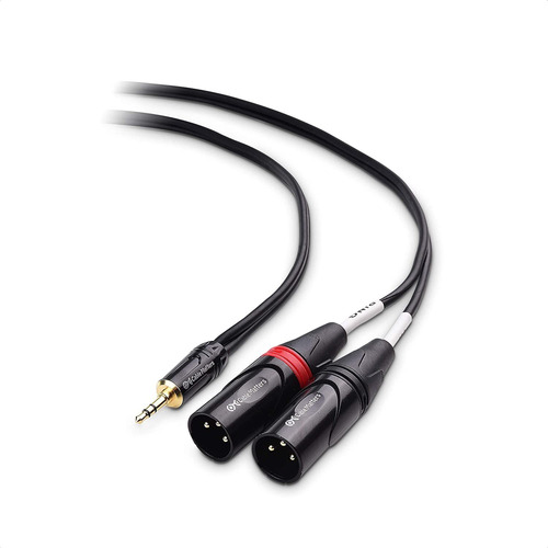 Cable De Audio Trs 3,5 Mm A 2 Xlr Macho | 3 M / Negro