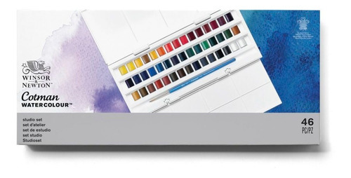 Imagen 2 de 5 de Set Studio 45 Acuarelas Profesionales Cotman Winsor & Newton