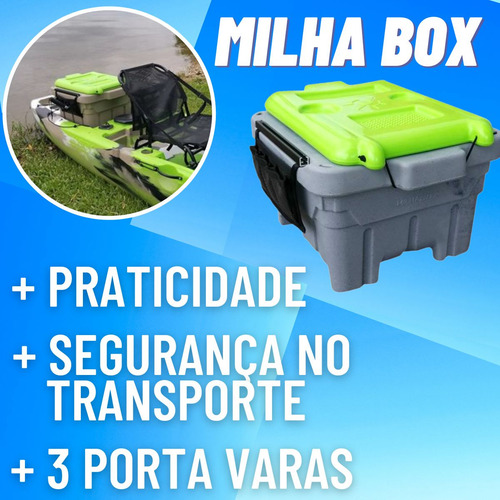 Caiaque Iron Com Pedal Evo Drive Milha Box E Carrinho