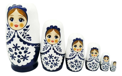 . 6 Peças Bonecas Russas Aninhadas Lindas Matryoshka