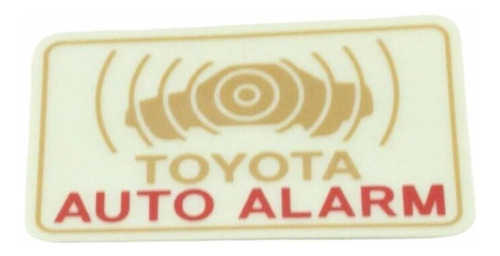 Calcomanía Logo Sticker Alarma Vidrios Toyota Original