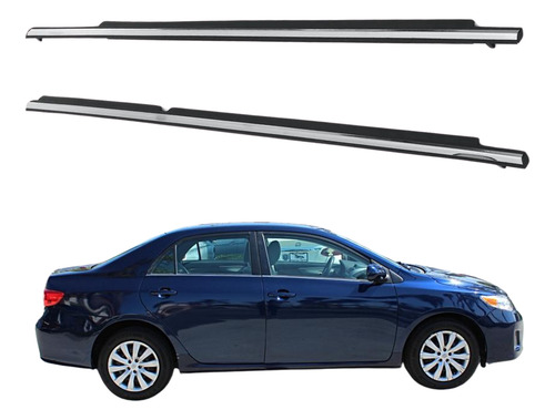 Kit Cepillos Lamevidrios Cromados Toyota Corolla Genérico