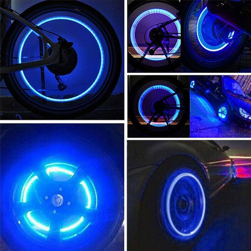 12 Luces Led Parpadeantes Para Rueda, Luces Para Válvula De