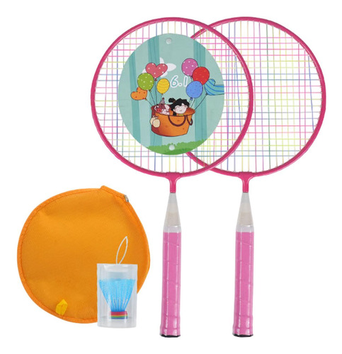 Raqueta De Nylon De Raqueta De Bádminton Infantil Con Rosa