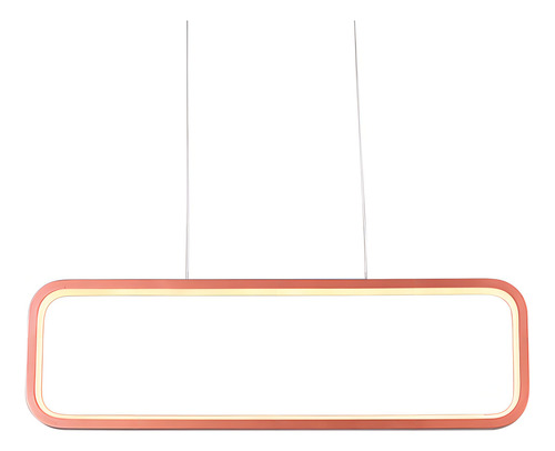 Lustre Pendente Quality Recto 1319 Led Alumínio Bivolt Cobre