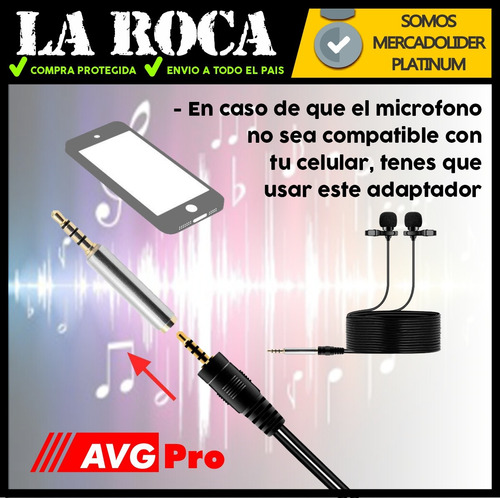 Imagen 6 de 10 de Microfono Doble Corbatero Pc Smartphone Notebook Cuotas