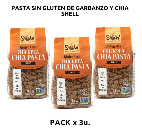 Pack X 3 Pasta Sin Gluten - Garbanzo Chia