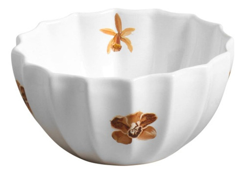 Conjunto De 6 Bowls Água De Coco Folhas 400 ml Scalla Cerâmica