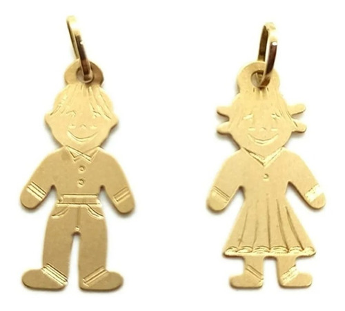 Imagen 2 de 2 de Dije De Oro Colgante Niña Niño Oro 18k Nene Nenito Garantia