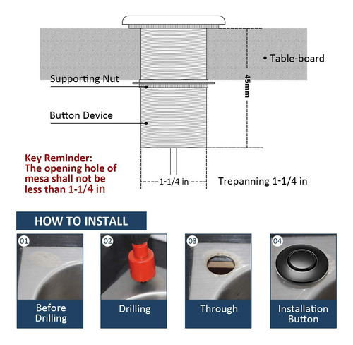 Kit De Interruptor De Aire De Eliminacion Basura Fregadero