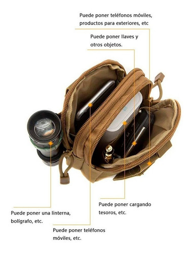 Estuche Sistema Molle Porta Celular Estilo Militar Oferta