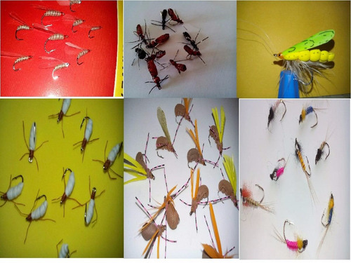 Imagem 1 de 4 de Fly Fishing 12 Moscas Isca Artificial Pesca Lambari Tilápia