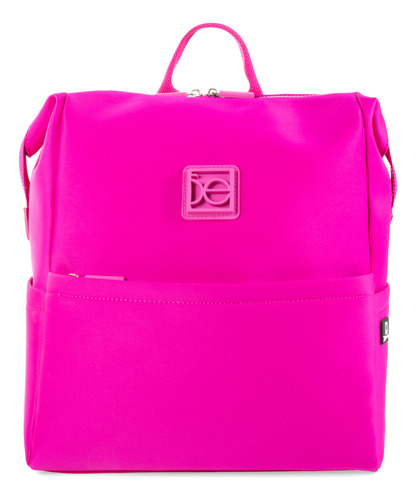 Mochila De Viaje Unisex Porta Laptop Pouch Desprendible Color Fucsia