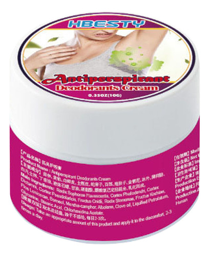 Crema De Olor Refrescante, Olor Corporal, Olor A Sudor Desag