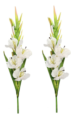 Lote 2 Varas Gladiola Grande Artificial Flores Decora Pd118