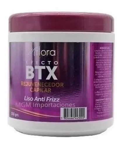 Crema Btx / Bótox Baño De Seda / Hidratación / Liso 550grs