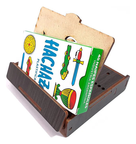 Caja Truquera De Madera Con Nipes Con Anotador Juego De Mesa