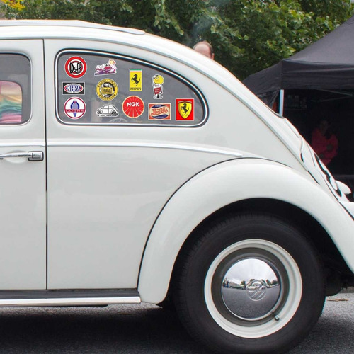 Imagem 3 de 3 de 25 Adesivos Retrô Vintage Fusca Antigo Hoodride Rat Look 1a