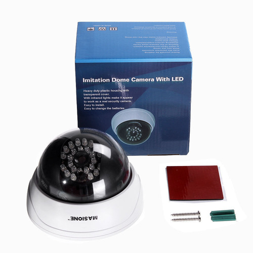 Imagen 5 de 5 de 3 X Falso Cámara Simulada Domo Con Ir Led Parpadeante Luz Ro
