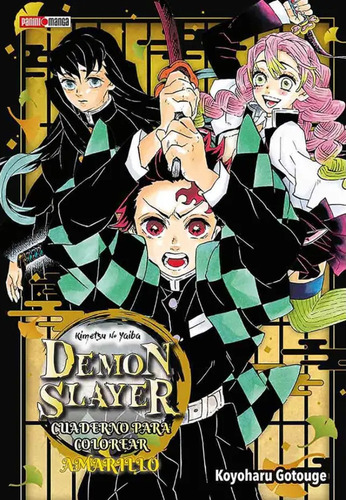 Demon Slayer Cuaderno Para Colorear Amarillo Panini Español