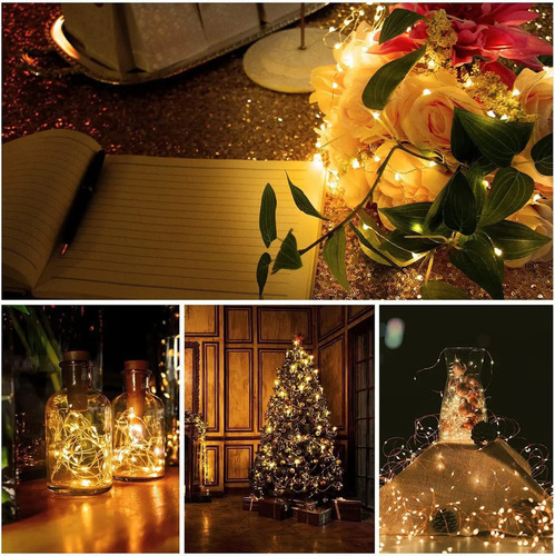 Mini Luz De Navidad Led Con Pilas, 40 Unidades