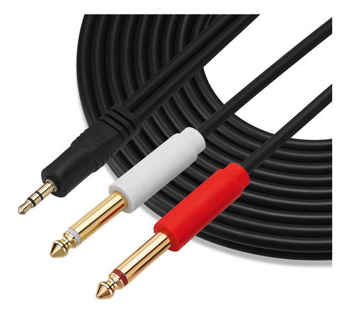 Cable De Conexion Estereo Ts 1/8  A 2 Trs 1/4  | 5m / Negro