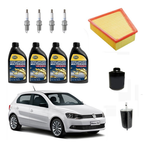 Kit Afinacion Para Vw Gol 1.6 Lts. Aceite 20w50 3