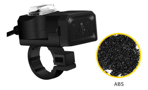 // Carregador De Celular Para Motocicleta, Porta Usb Dupla,