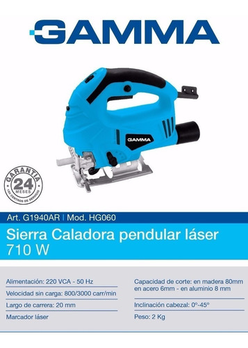 Caladora Sierra Caladora Manual 710w Con Guía Láser