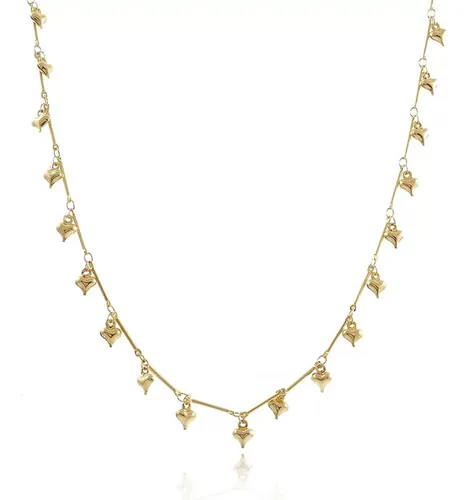 comprar Colar Choker Feminino Com Corações Banhada A Ouro 18k