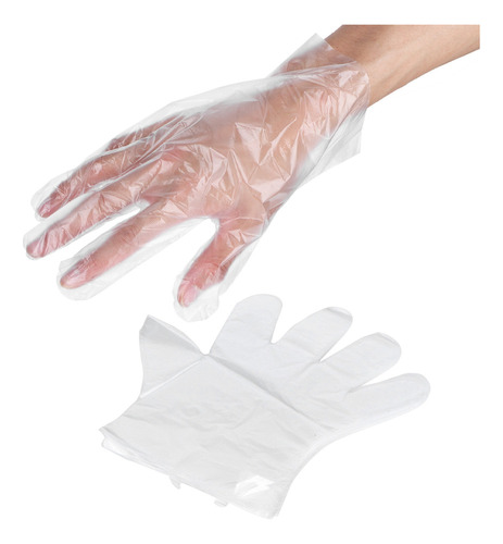 Guantes De Plástico Pe Espesado, Transparentes, Desechables,