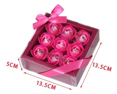 3 X 2 Rosas De Jabón Perfumadas Con Caja De Regalo 3 Piezas