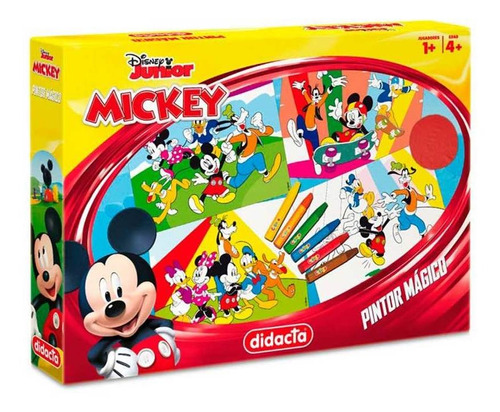 Pintor Mágico Mickey Mouse Didacta Con Crayones Y Láminas Ub