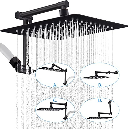 Cabezal De Ducha De Lluvia Brazo De Extensión Ajustabl...