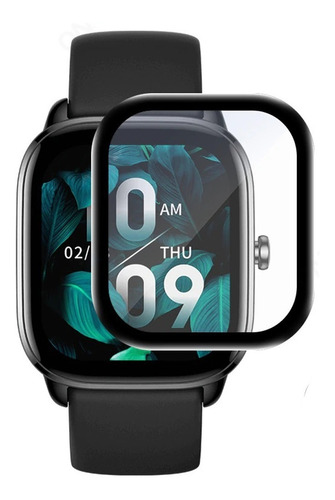 3 Micas Protectoras 3d De Tpu Compatible Con Amazfit Gts 4