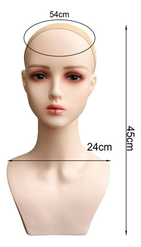 Peluca Femenina Cabeza Maniquí Peluca Modelo De Estilo C