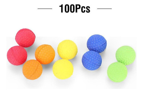 Bolas Tipo Bala For Nerf Rival Zeus Apollo Refill K, 100 Un