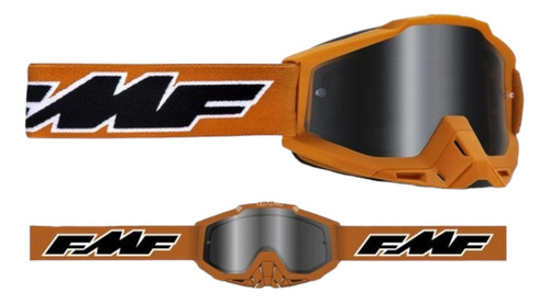 Antiparra Fmf Powerbomb Goggle Rocket Orange - Mirror Silver