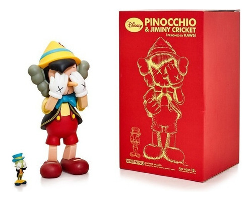 Juguete Kaws Pinocho & Pepe Grillo, 27 Cm, Colección Premium