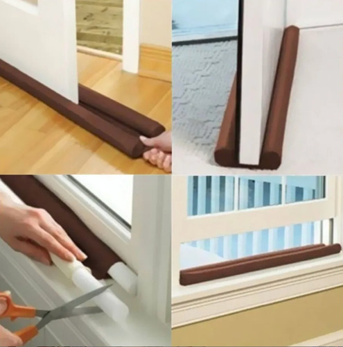 Protector Doble Aislante De Frío Polvo Para Puertas Ventanas