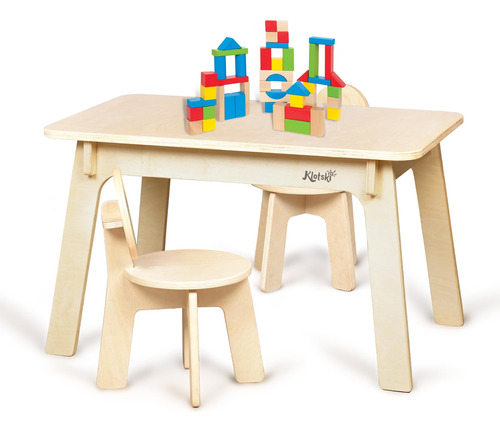 Klotski Juego De Mesa Y 2 Sillas Para Niños, Mesa De Activ.