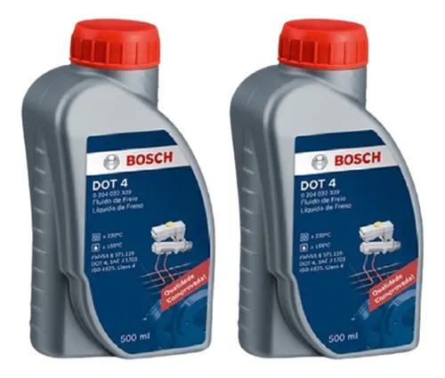 comprar Kit 2 Fluído Freio Bosch Dot 4 500ml Original Pronta Entrega