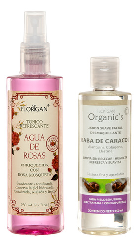 Jabón Facial Baba D Caracol + Tonico Agua De Rosas Florigan®