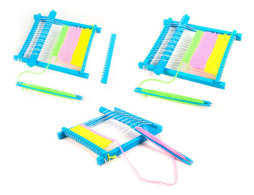 Kit De Telar Educativo Con Accesorios, Hilo De Tapicería