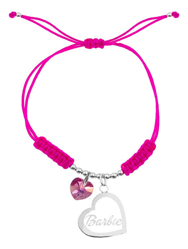 Pulsera Bolitas Corazon Barbie Corazon Plata 925 Envio