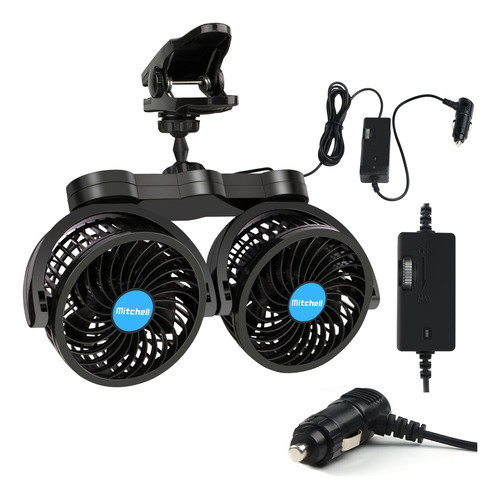Alagoo Ventilador De Coche De 12 V, Ventilador Ajustable De