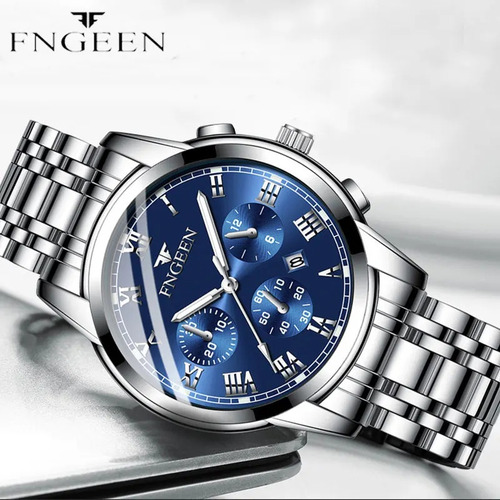 Relojes Luminosos De Acero Inoxidable Blanco Para Hombre