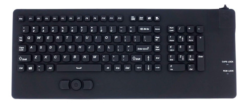 Teclado Dsi Con Botón Mouse Integrado Silicona Industrial Al